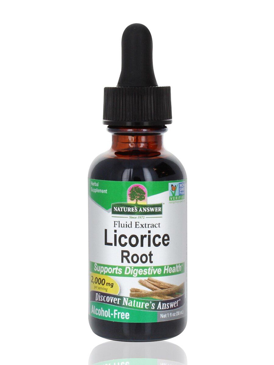 Licorice Root – Extrait Liquide de Racine de Réglisse 2000 mg, 30 ml – Sans Alcool