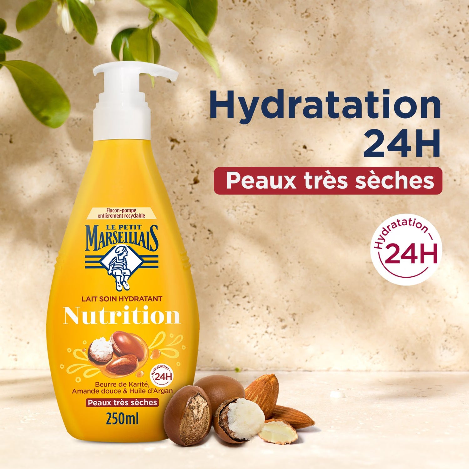 Lait Soin Nutrition Karité, Amande Douce & Argan