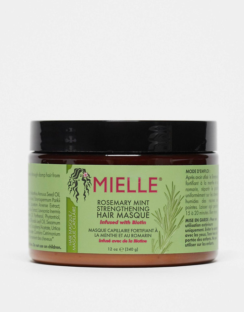 Mielle – Rosemary Mint Strengthening Hair Masque – 12 oz / 340 g