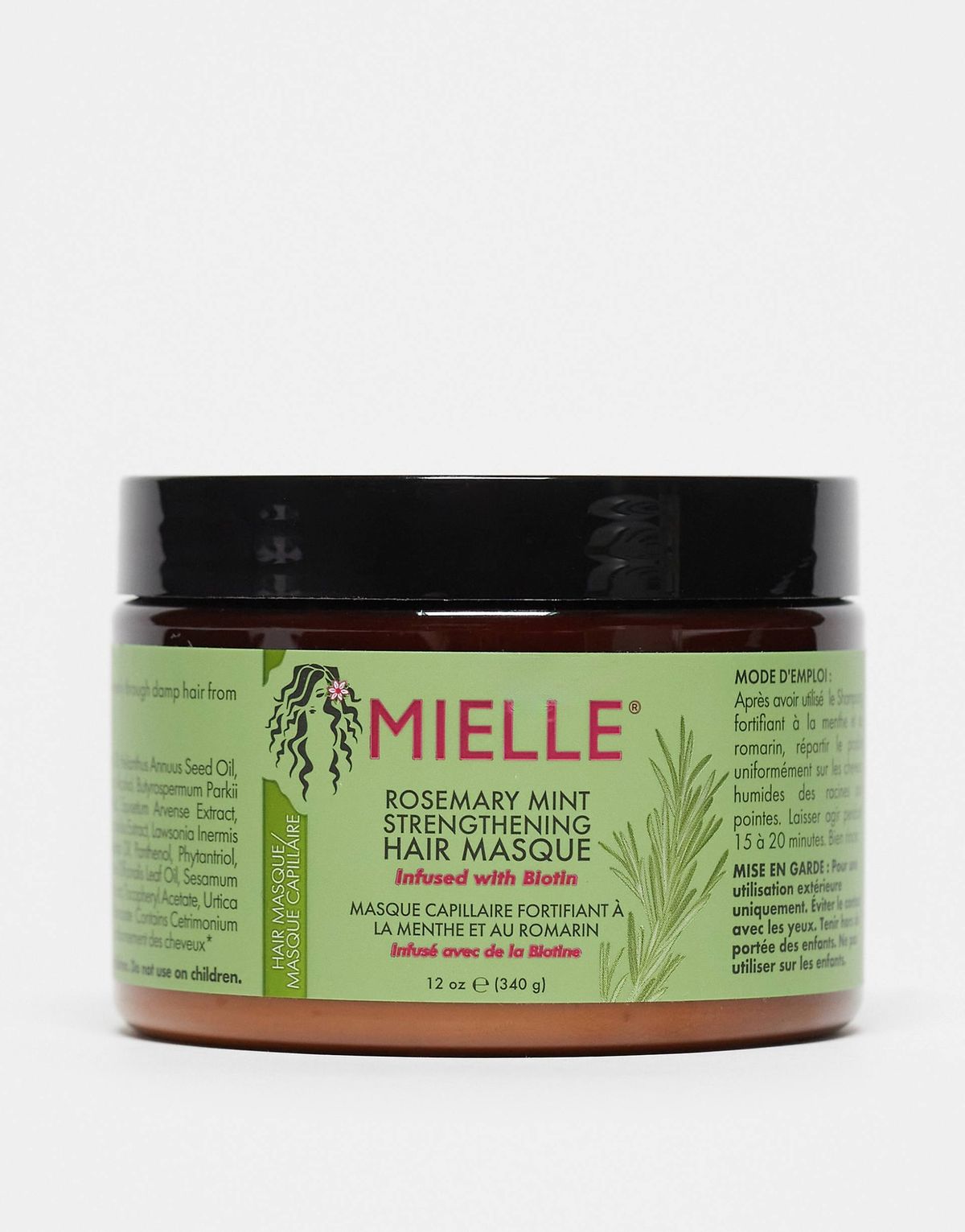 Mielle – Rosemary Mint Strengthening Hair Masque – 12 oz / 340 g