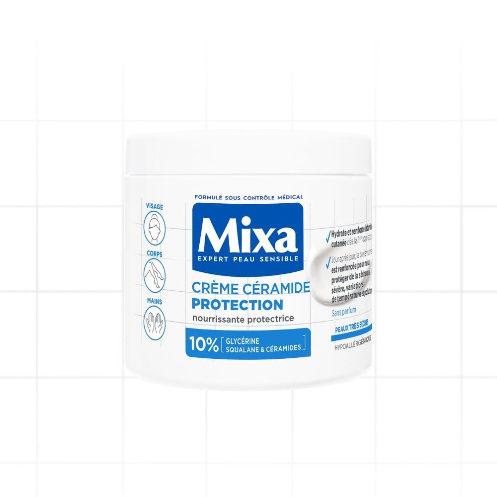 Mixa – Crème Céramide Protection – Visage, Corps, Mains