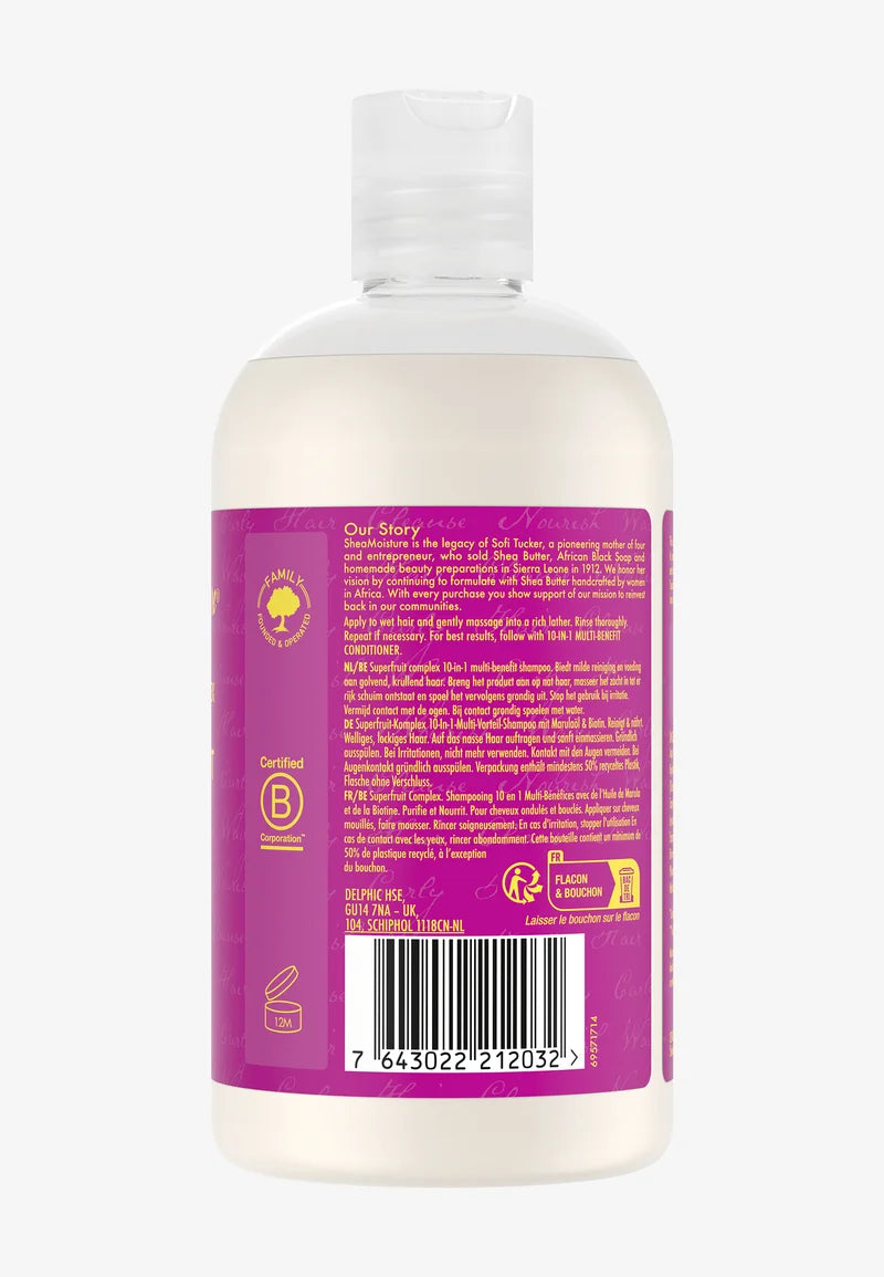 Shea Moisture – Shampoing 10 en 1 Revitalisant & Anti-Oxydant – Superfruit Complex