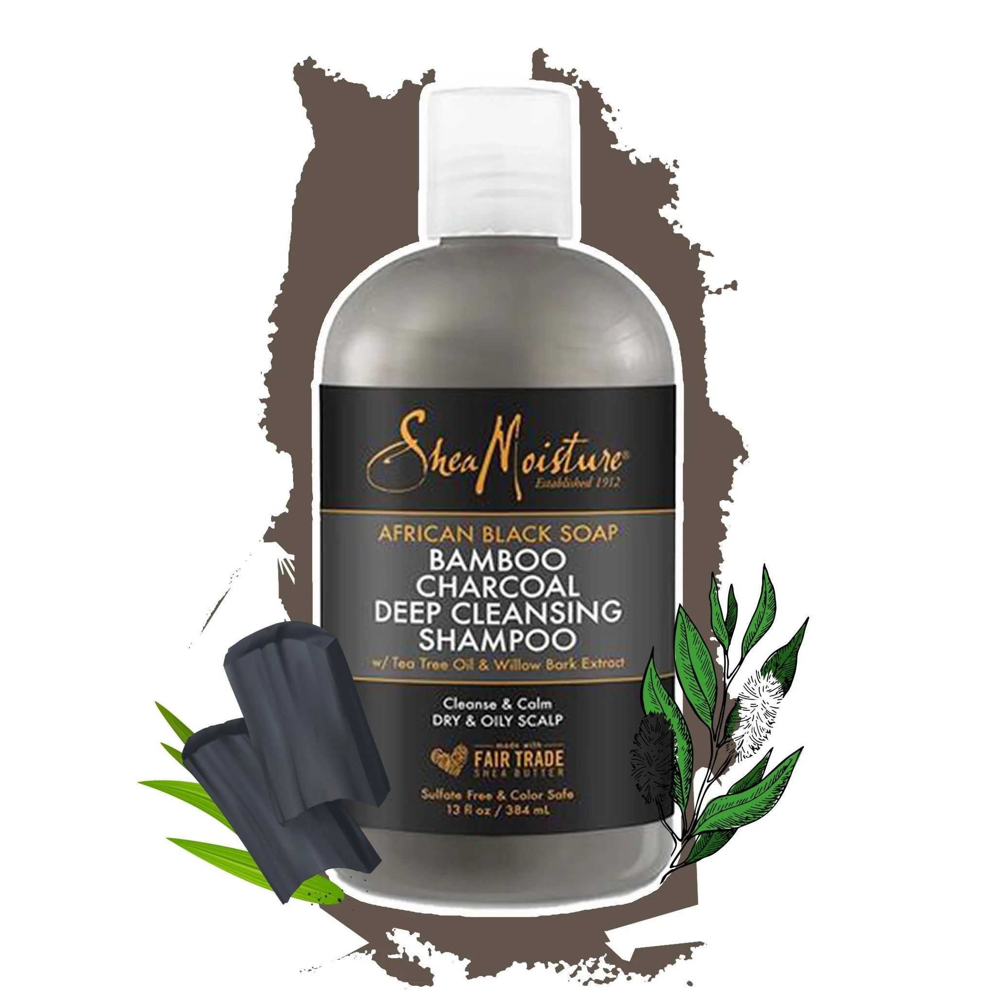 SheaMoisture African Black Soap + Bamboo Charcoal Deep Cleansing Shampoo